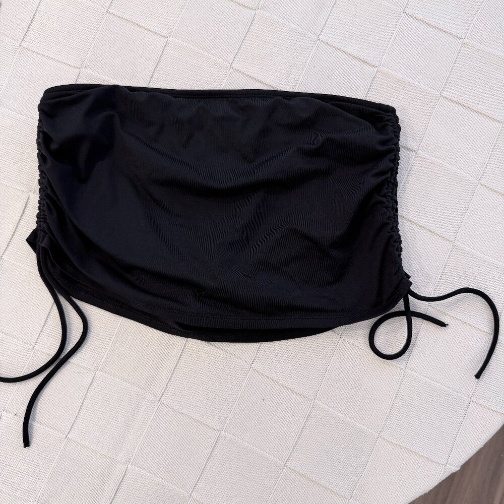 Liz Claiborne Black Ruched Swim Skirt Swimsuit Bottoms Size 6